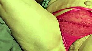 Milf's Big Ass Explodes in Cum-Soaked Pink Thong!!