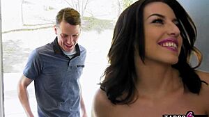 I watched horny mother-in-law fuck stepdaughter Spencer Bradley's tight pussy