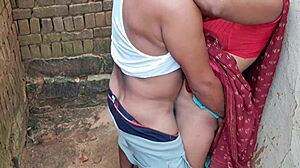 Hindi Madam Outdoor Chudai Bent Over Big Cock Thrusts