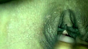 homemade oral explosion fills her tight shaved pussy mouth with massive cum load