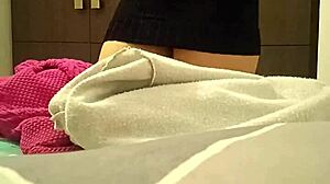 hidden cam catches horny latina stepsis flashing pink pussy upskirt outdoors