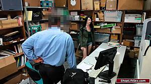Ever wonder what a hot shoplifter does when a horny officer bends her over in the backroom for rough missionary pounding?