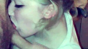 Amateur Blonde's Massive Tits Milk Explosive Cumshot POV