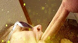 Sensual Deep Throat Swallows Huge Uncut Cock Cum