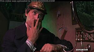 Halina Kowalska milf celebrity gives topless nude handjob with big tits bouncing