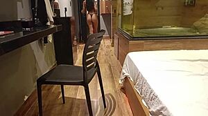 wife brings BIG BLACK COCK to motel fucks in front of husband