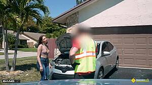 Slay Kay Bent Over Fucked in Boyfriend's Garden for Car Fix