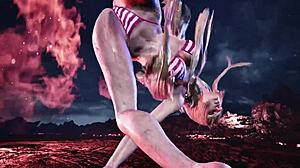 TK8 Ryona Lili Bounces Bikini Tits Wild