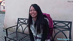 Stranded Thai Begs for Stranger's Hot Facial Cum