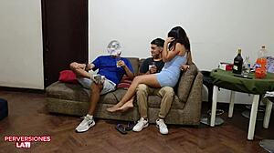 innocent dance explodes into stepdad stepbro creampie threesome