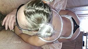 my cheating wife begs condom off for deep creampie