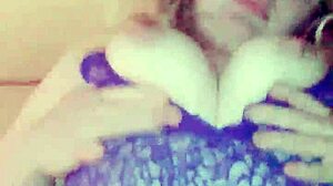 Amateur Blonde's Massive Tits Milk Explosive Cumshot POV