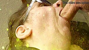 Sensual Deep Throat Swallows Huge Uncut Cock Cum