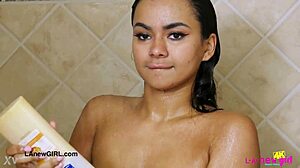 Stunning Bronze Model's Shower Ignites Deep Emotional Arousal