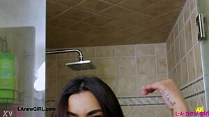 Stunning Bronze Model's Shower Ignites Deep Emotional Arousal