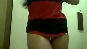 Pimentinha Dany strips teasingly ripping clothes off slow.