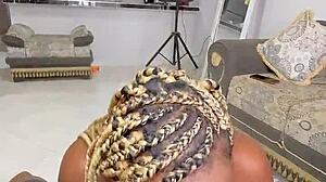 Colombian ebony stepsister with big ass bent over bed takes neighbor's big black cock doggystyle missionary cumshot