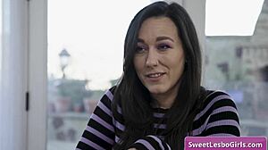 Big Tit Horny Lesbian Slut Seduces Older Friend Sinn Sage Licks