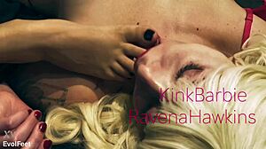 look at kink barbie all wrapped tight in duct tape for some wild lesbian domination!