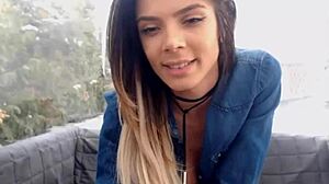 Young Webcam Girl Teases Big Tits Outdoors