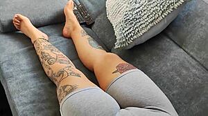 who wants to massage this fat tight latina pussy through leggings?