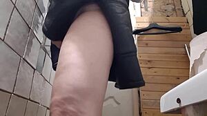 Hidden Cam Catches Stepmom Masturbating on Toilet with Big Tits