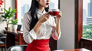 miss bai jie spreads her chinese wife pussy wide open