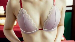 Blindfolded Cute Asian Lingerie Girls Get Intense Massage