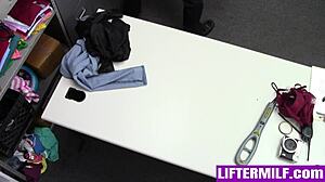 Hey Lingerie Thief Milf Caught Punished in Back Office Fuck