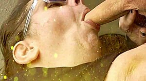 Sensual Deep Throat Swallows Huge Uncut Cock Cum