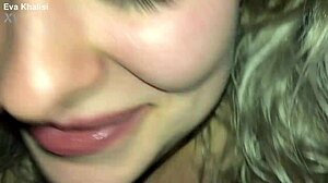 i watch movie while hot blonde deepthroats my throbbing cock hungrily