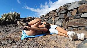 brunette teen yoya grey risks vacation thrills amateur style