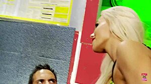 two busty bound blondes and brunettes handjob blowjob fuck lucky guy hard