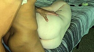 Snow bunny chokes on bbc bareback then black stud finishes her sideways