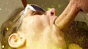 Sensual Deep Throat Swallows Huge Uncut Cock Cum