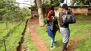 African Vacation Footballer Pounds Mature Tourist Park Pussy Raw