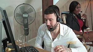 call center slut begs fuck her big tits now