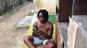 My fat ass neighbor begs for outdoor cock pounding