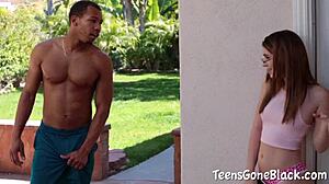 Petite teen Joseline Kelly slammed by monster black cock hardcore