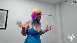 our dirty curvy maid milf with big natural tits cleans pipes in homemade roleplay