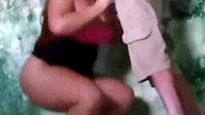 entering abandoned house leads to crossdressing ass tease and blowjob fun