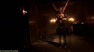 Wow! Skinny Slave Sucks Master Cock Outdoors After Spanking!