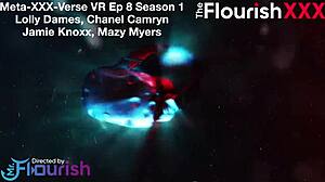 Lolly Chanel Swallows Jamie's Massive BBC Cumshot!