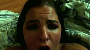 Cum on my girlfriend's pretty face after orgasms!