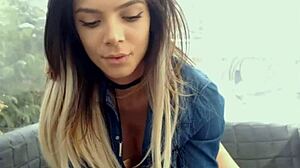 Young Webcam Girl Teases Big Tits Outdoors