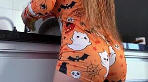 a gostosa neighbor's delicious routine flaunts big ass in tight leather leggings daily