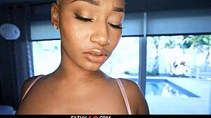 booty black babe daphne roughly fucked doggystyle by masseur's monster cock