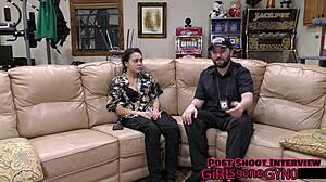 a second opinion - mara luv's backstage latex glove fetish closeup