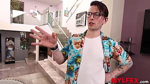 Sweet MILF and BFF Bent Over Doggystyle Giveaway Pussies to Stepson in Mylfex Threesome!