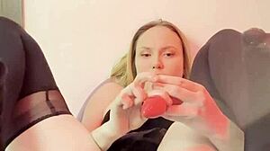 why stretch that tight ass with a huge toy first time?